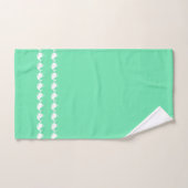 Cartoon Whale Aqua Marine Blue Green Bad Handdoek (Handdoek)
