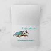 Cartoon Whale Baby bedankkaart (Binnen)