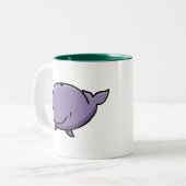 Cartoon Whale Tweekleurige Koffiemok (Voorkant links)