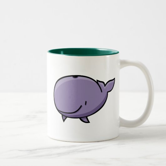 Cartoon Whale Tweekleurige Koffiemok (Rechts)