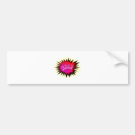 Cartoon Wham Bumpersticker (Voorkant)