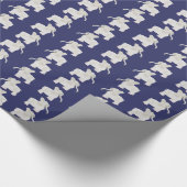 Cartoon White Elephant Gift Exchange Cadeaupapier (Hoek)