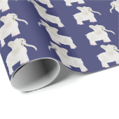 Cartoon White Elephant Gift Exchange Cadeaupapier (Rol Hoek)