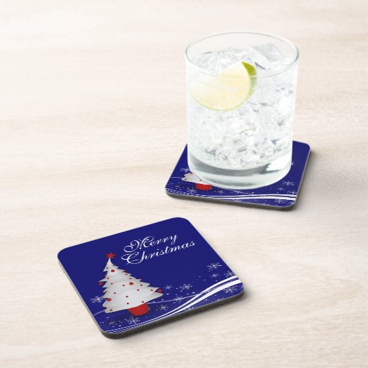 Cartoon White Kerstmis Onderzetter (Rechterzijde)