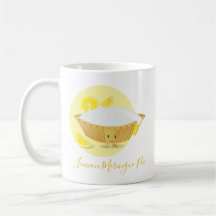 Cartoon White Yellow Lemon Meringue Pie Characters