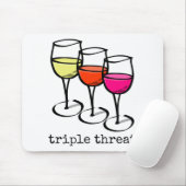 Cartoon wijngaarden Triple Threat Funny Winery Muismat (Met muis)