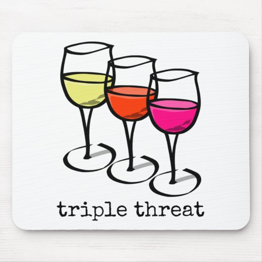 Cartoon wijngaarden Triple Threat Funny Winery Muismat (Voorkant)