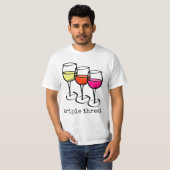 Cartoon wijngaarden Triple Threat Funny Winery T-shirt (Voorkant volledig)