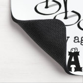 Cartoon Wijnglas op mijn leeftijd heb ik glazen no Muismat (Hoek)