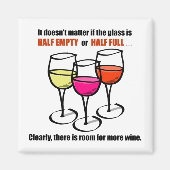 Cartoon-wijnglazen halfwitte Humor Magneet (Voorkant)