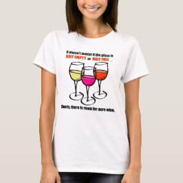 Cartoon-wijnglazen halfwitte Humor T-shirt