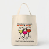 Cartoon-wijnglazen halfwitte Humor Tote Bag (Voorkant)