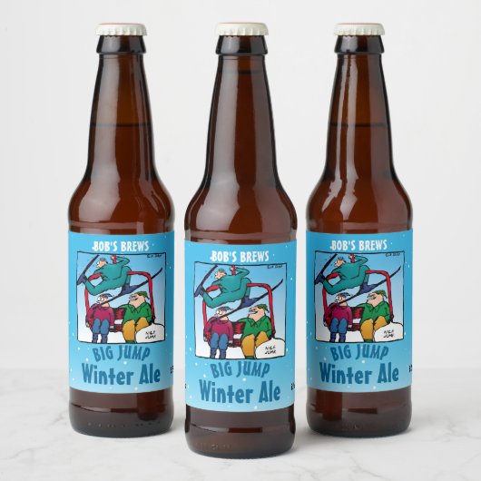 Cartoon Winter Ale Bier Etiket (Flessen)