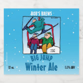 Cartoon Winter Ale Bier Etiket (Enkel label)
