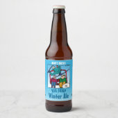 Cartoon Winter Ale Bier Etiket (Voorkant)