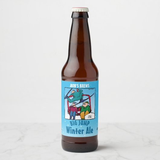 Cartoon Winter Ale Bier Etiket (Voorkant)