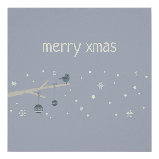 Cartoon winterbosboomgaarden  van mousserende fees perfect poster (Voorkant)