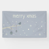 Cartoon winterbosboomgaarden  van mousserende fees spandoek (Horizontaal)