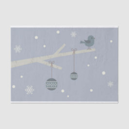 Cartoon winterbosboomgaarden  van mousserende fees tissuepapier