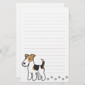 Cartoon Wire Fox Terrier Briefpapier (Voorkant / Achterkant)