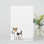 Cartoon Wire Fox Terrier Briefpapier (Staand voorkant)