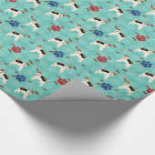 Cartoon Wire Fox Terrier Cadeaupapier (Hoek)