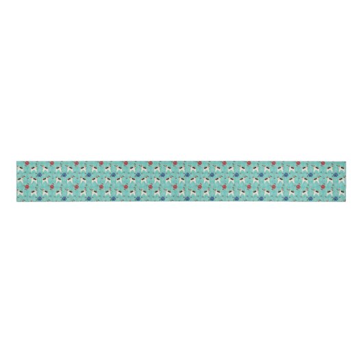 Cartoon Wire Fox Terrier Grosgrain Lint (Voorkant)