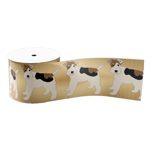 Cartoon Wire Fox Terrier Grosgrain Lint (Spoel)