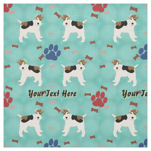 Cartoon Wire Fox Terrier Stof (Swatch)