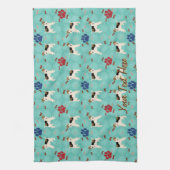 Cartoon Wire Fox Terrier Theedoek (Verticaal)