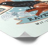 Cartoon Wise Ravenclaw Wapen Poster (Hoek)
