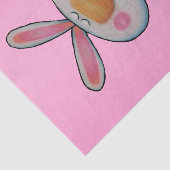 Cartoon wit konijntje geven duimen omhoog levendig tissuepapier (Detail)