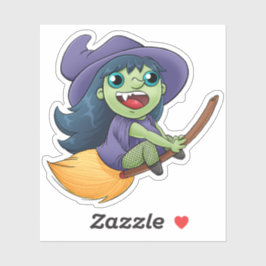 Cartoon Witch Sticker