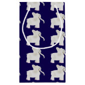 Cartoon Witte Olifant Gift Exchange Klein Cadeauzakje (Achterkant)