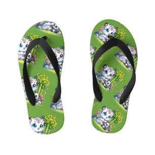 Cartoon Witte Tijger & Panda Kinder Teenslippers