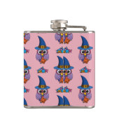 Cartoon Wizard Owl Patroon Heupfles (Achterkant)