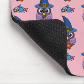 Cartoon Wizard Owl Patroon Muismat (Hoek)