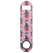 Cartoon Wizard Owl Patroon Speed Flessenopener (Achterkant)