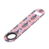 Cartoon Wizard Owl Patroon Speed Flessenopener (Achterkant Gekanteld)