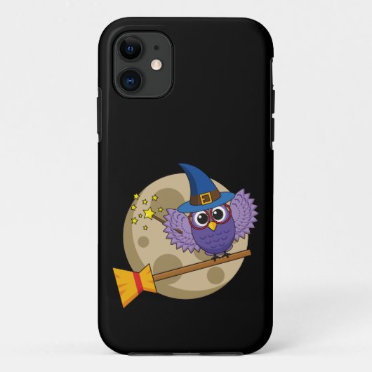 Cartoon Wizard Owl vliegen op kamer Case-Mate iPhone Case (Achterkant)