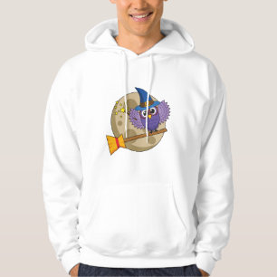 Cartoon Wizard Owl vliegen op kamer Hoodie