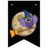 Cartoon Wizard Owl vliegen op kamer Vlaggetjes (Tweede vlag)