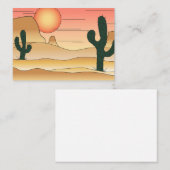 Cartoon woestijn visitekaartje (Voorkant / Achterkant)