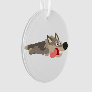 Cartoon Wolf AcrylOrnament Ornament