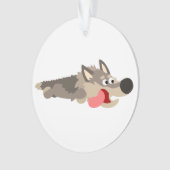 Cartoon Wolf AcrylOrnament Ornament (voorkant)