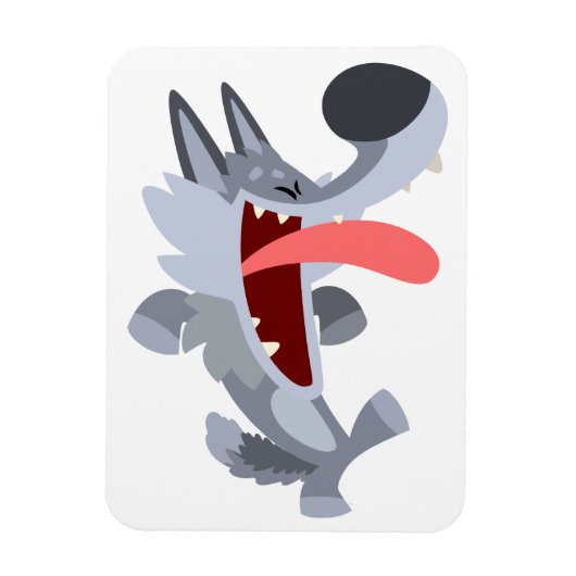 Cartoon Wolf Flexible Magnet Magneet (Verticaal)