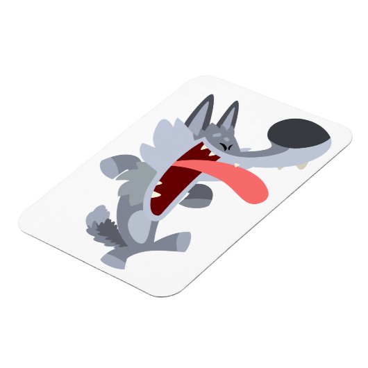 Cartoon Wolf Flexible Magnet Magneet (Linkerzijde)