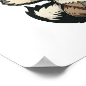 Cartoon wolf illustratie poster (Hoek)