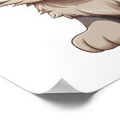 Cartoon wolf illustratie poster (Hoek)