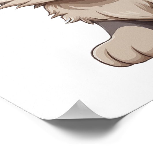 Cartoon wolf illustratie poster (Hoek)